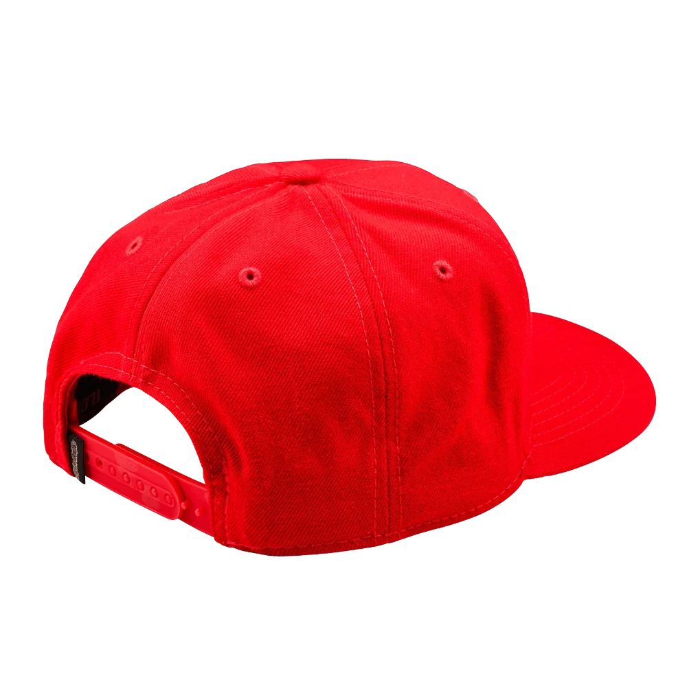Curved SnapBack Hat Crop Red / White