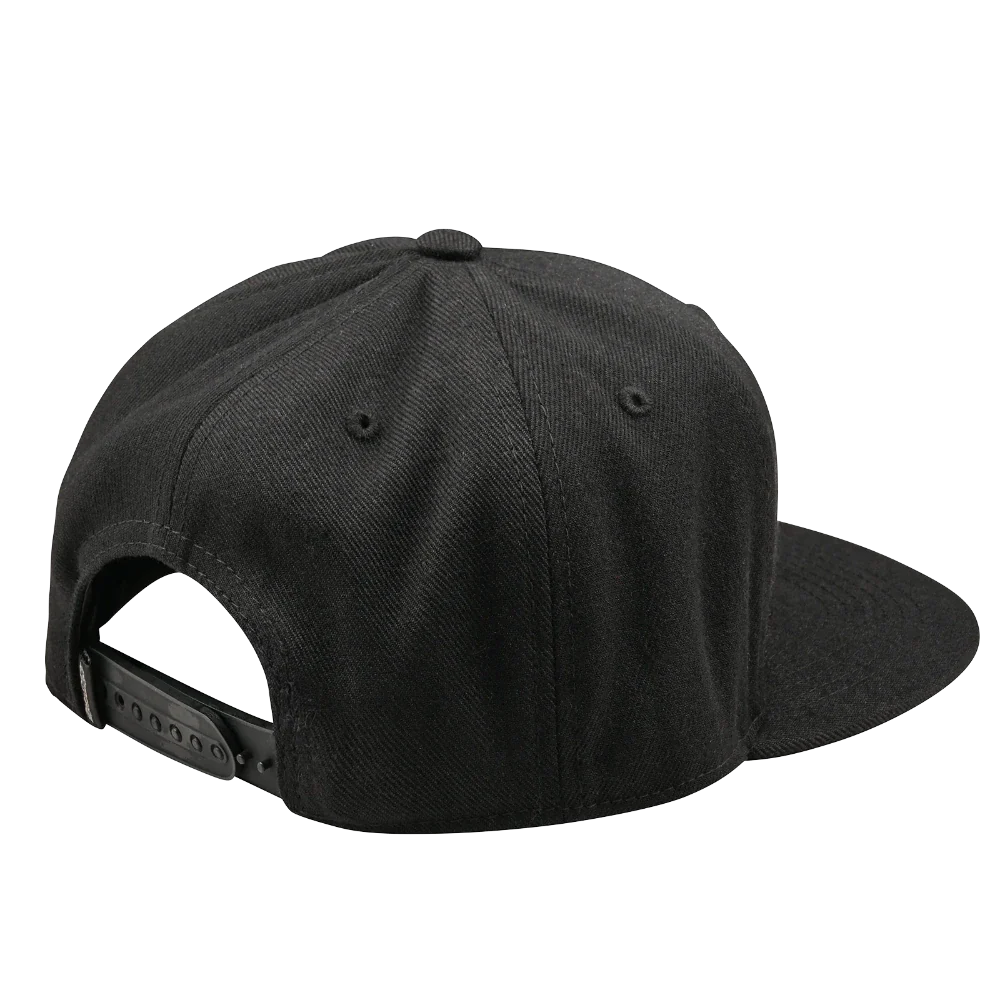 Flat Bill Snapback Factory Black