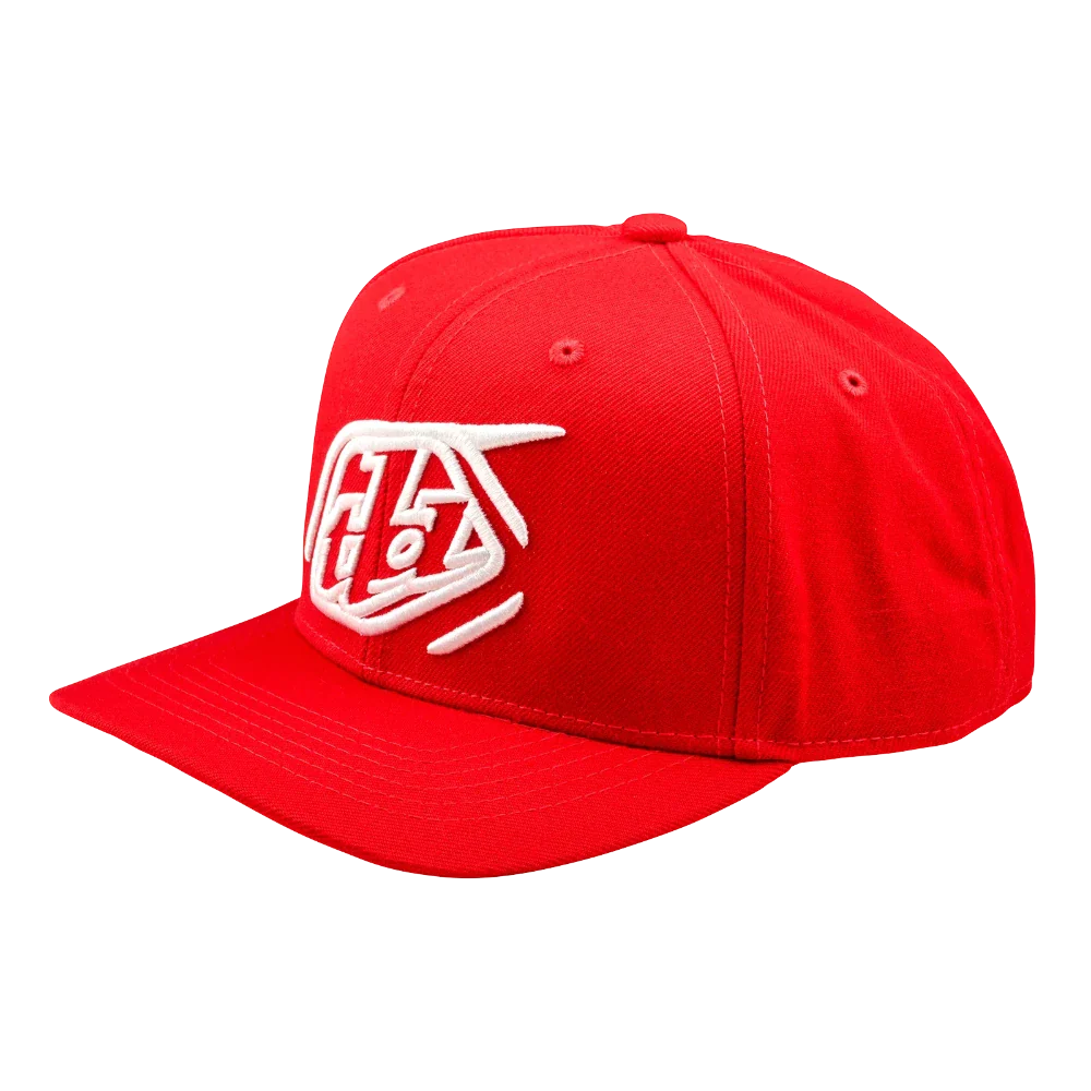 Curved SnapBack Hat Crop Red / White