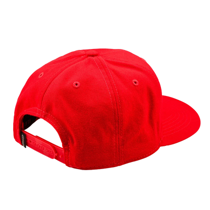 Curved SnapBack Hat Crop Red / White