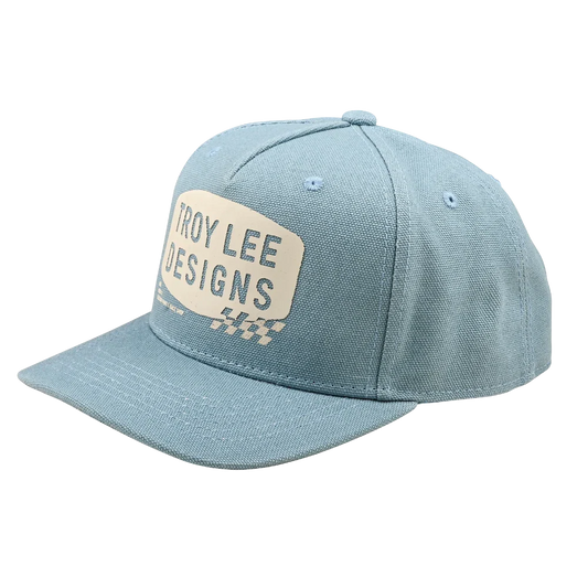 Curved SnapBack Hat Stamp Smoke Blue
