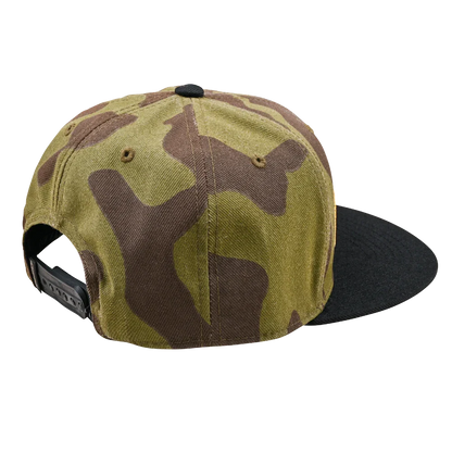 Flat Bill Snapback Fade Out Olive Camo